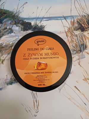 Peeling do Ciała  200 ml– Żywe Mumio i Amber Dust dla zdrowej skóry.