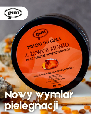 Peeling do Ciała  200 ml– Żywe Mumio i Amber Dust dla zdrowej skóry.