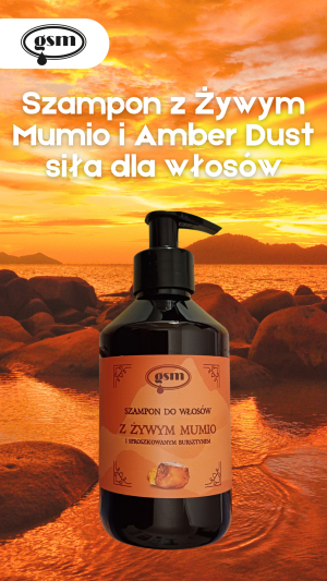 Szampon  300ml – Żywe Mumio zadba  o Twoje włosy.